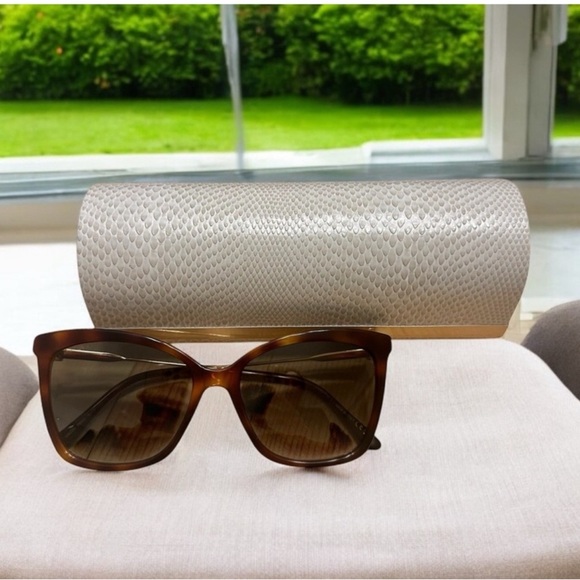 Jimmy Choo Accessories - Jimmy Choo Brown Tortoiseshell Women’s Sunglasses with Brown Lenses